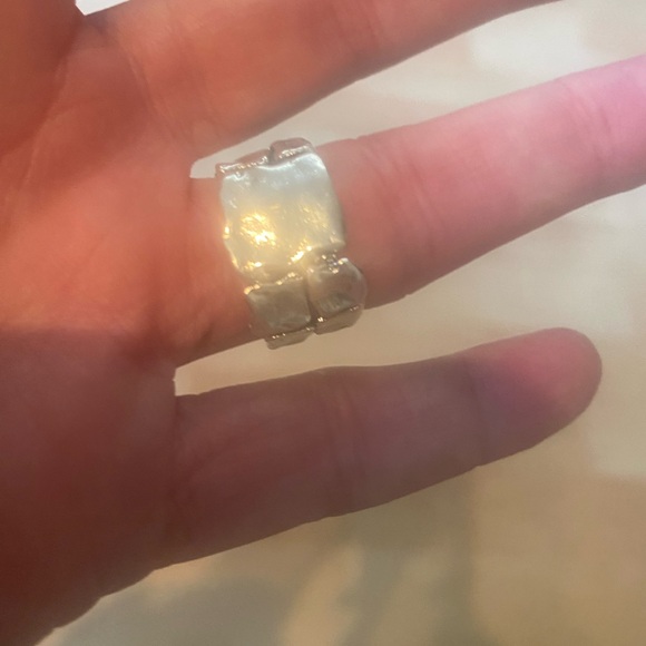 Silpada Silver Wide Band Ring with Intricate Design - Picture 2 of 7